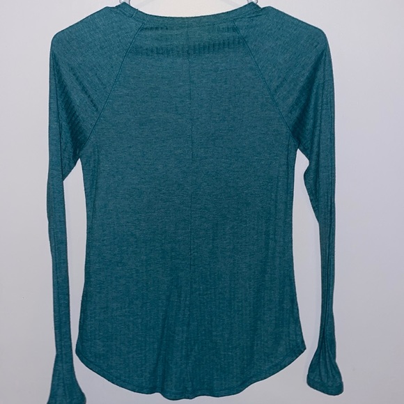 Teal Long sleeve T-shirt, Hollister, Size Small - Picture 2 of 4